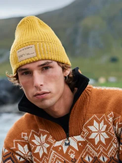 Dale of Norway Hats^Alvoy Hat - Norwegian Wool Mustard Offwhite