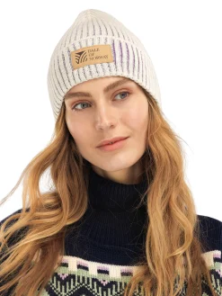 Dale of Norway Hats^Alvoy Hat - Norwegian Wool Offwhite Darkpurple