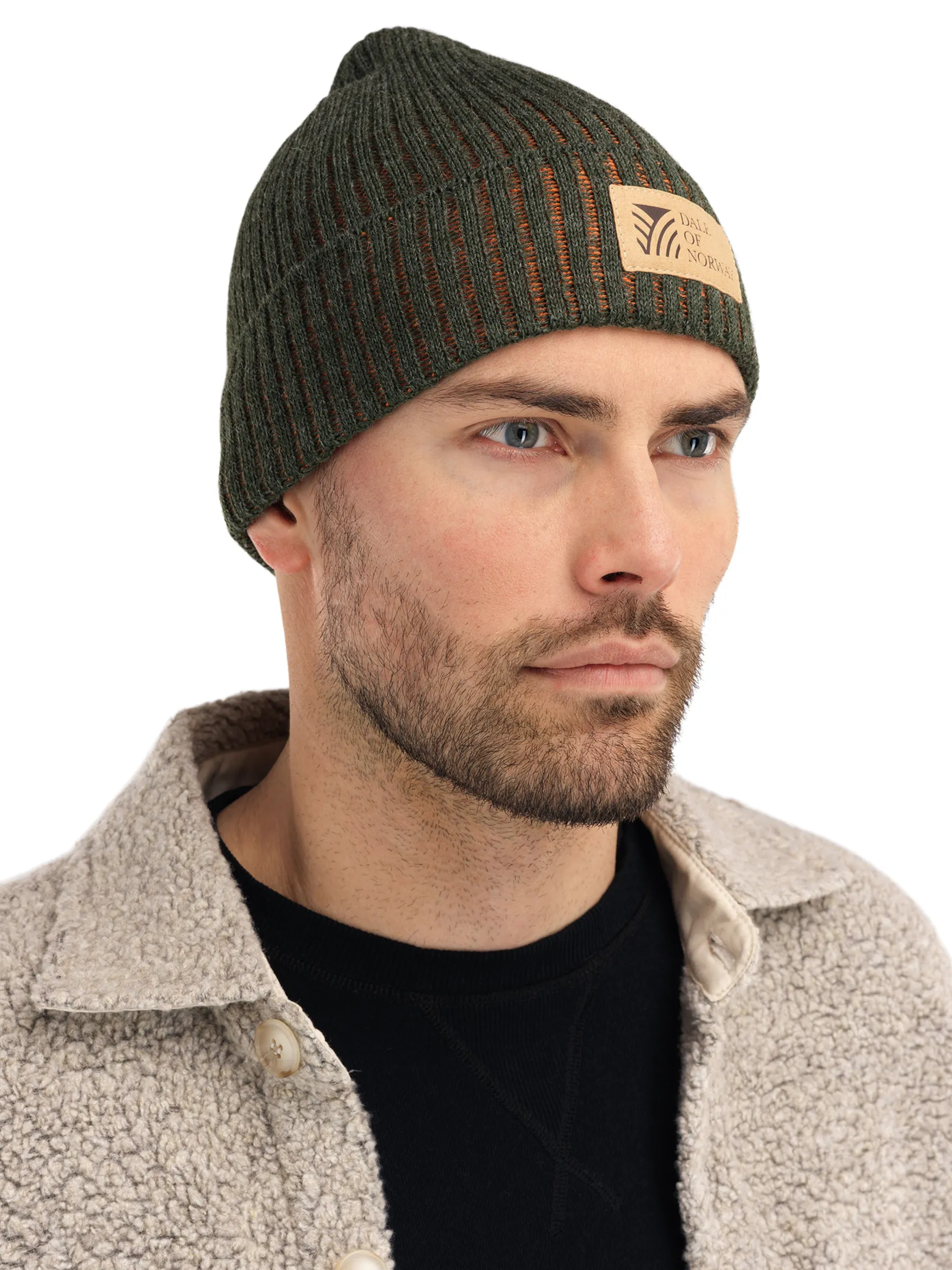 Dale of Norway Hats^Alvoy Hat - Norwegian Wool Darkgreen Orangepeel