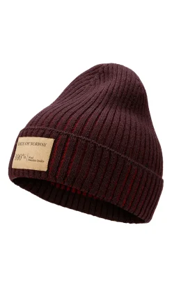 Dale of Norway Hats^Alvoy Hat - Norwegian Wool Aubergine Redrose