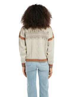 Dale of Norway Turtle-Neck^Aspoy Women's Lightweight Wool Sweater Sand Copper Mountainstone
