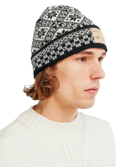 Dale of Norway Hats^Bjoroy Unisex Norwegian Wool Hat Black Off White