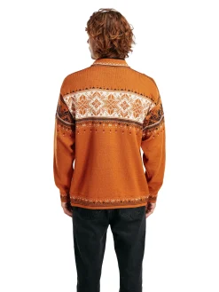 Dale of Norway Half-Zip^Blyfjell Men's Knit Sweater Copper Offwhite Coffee Redrose