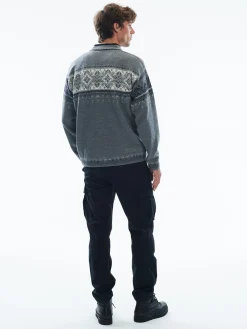 Dale of Norway Half-Zip^Blyfjell Men's Knit Sweater Smoke Drkcharc Offwhite Lgtcha