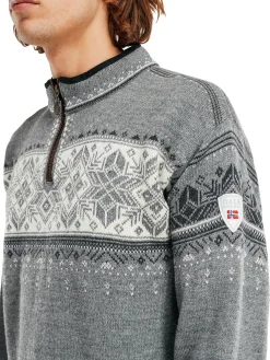 Dale of Norway Half-Zip^Blyfjell Men's Knit Sweater Smoke Drkcharc Offwhite Lgtcha