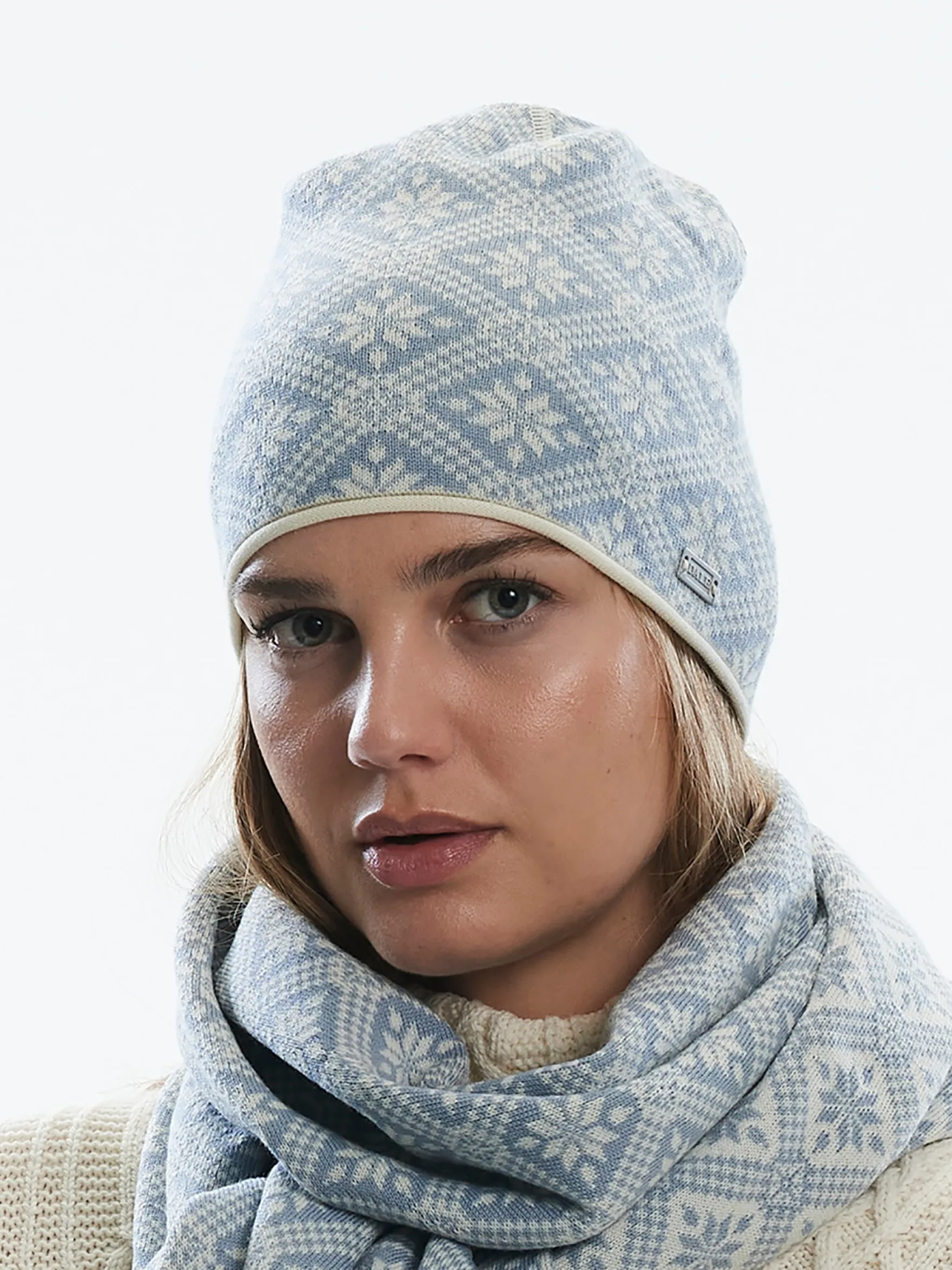 Dale of Norway Hats^Christiania Women's Hat - Merino Wool Offwhite Metal