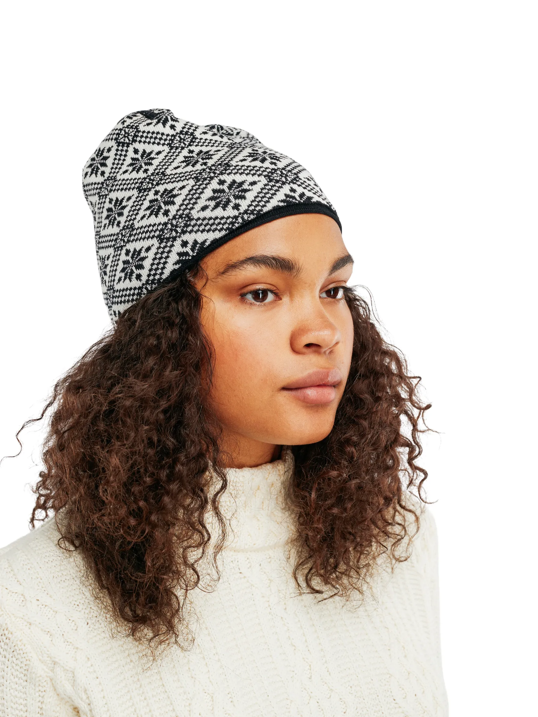Dale of Norway Hats^Christiania Women's Hat - Merino Wool Black Off White