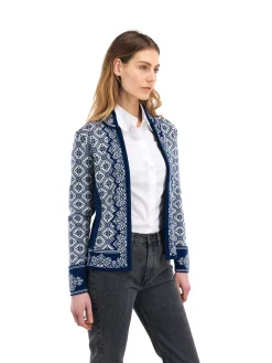 Dale of Norway Short Jackets & Cardigans^Christiania Women's Jacket - Merino Wool Atlantic Mel Off-White