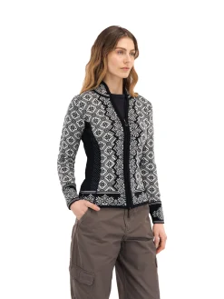 Dale of Norway Short Jackets & Cardigans^Christiania Women's Jacket - Merino Wool Black Off-White
