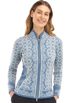 Dale of Norway Short Jackets & Cardigans^Christiania Women's Jacket - Merino Wool Blueshadow Offwhite