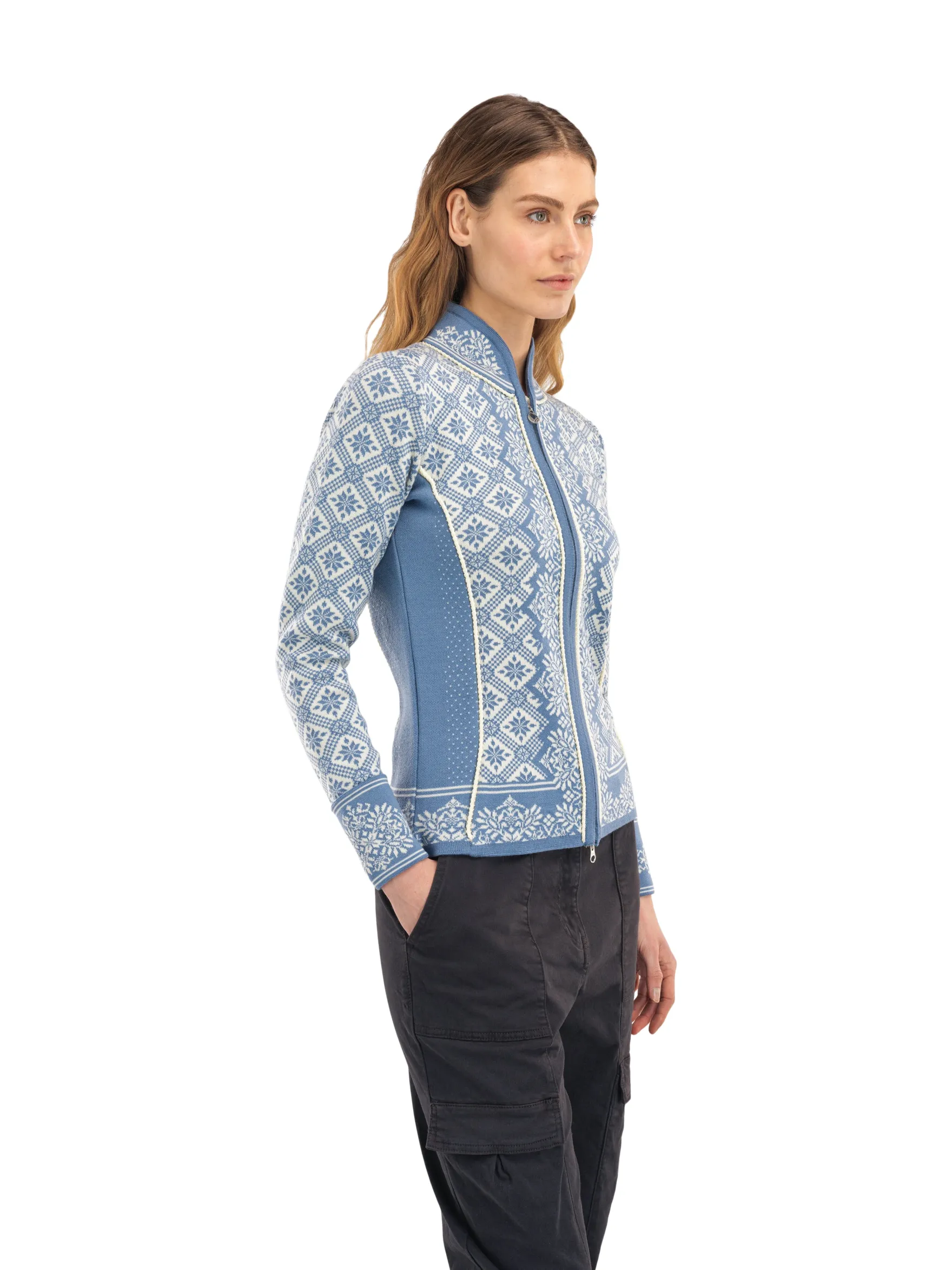 Dale of Norway Short Jackets & Cardigans^Christiania Women's Jacket - Merino Wool Blueshadow Offwhite