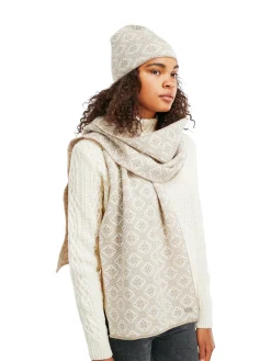 Dale of Norway Scarves^Christiania Women's Scarf - Merino Wool Beige Off White