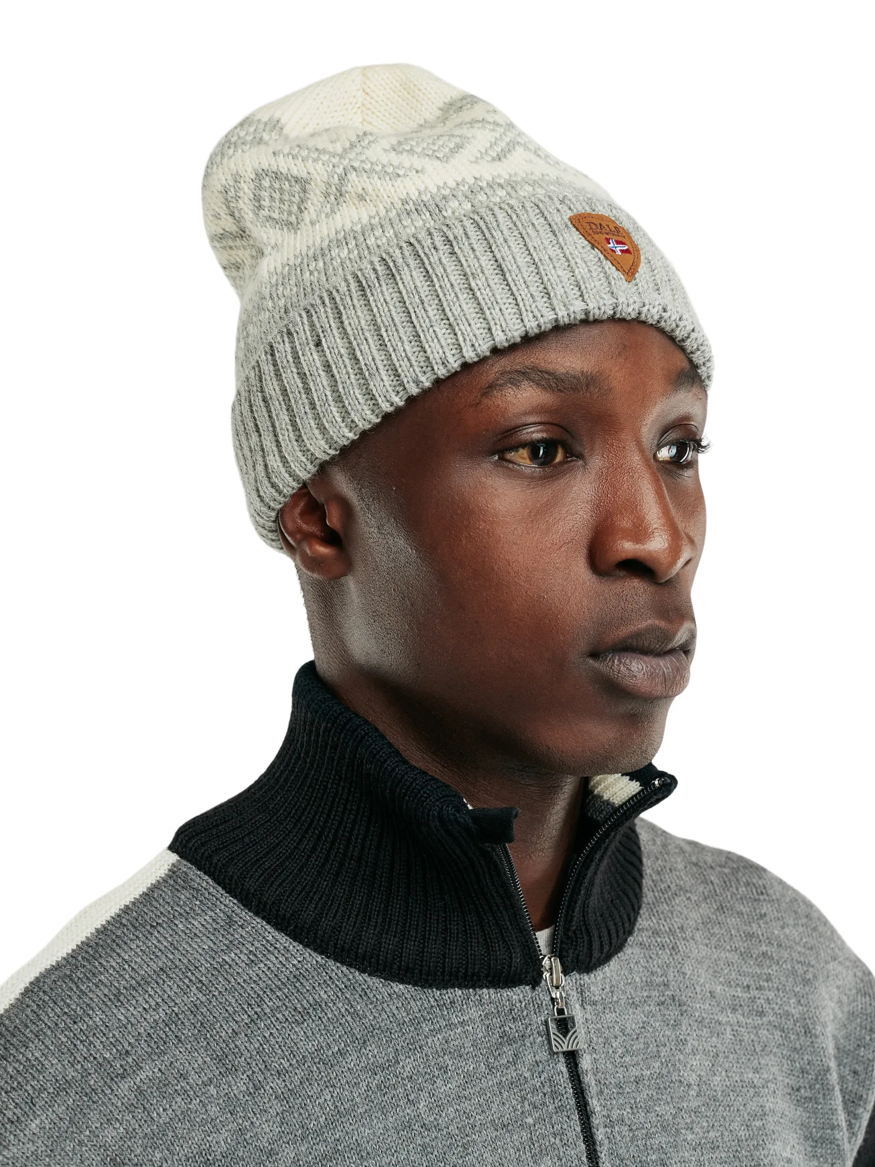Dale of Norway Hats^Cortina 1956 Hat - Norwegian Wool Grey White