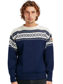 Dale of Norway Round Neck^Cortina 1956 Unisex Sweater - Norwegian Wool Navy Off-White
