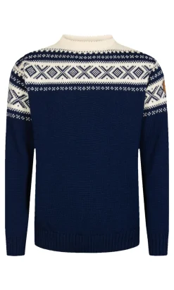 Dale of Norway Round Neck^Cortina 1956 Unisex Sweater - Norwegian Wool Navy Off-White
