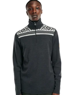 Dale of Norway Next-To-Skin^Cortina Basic Men's Sweater - Superfine Merino Dark Charcoal Offwhite