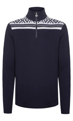 Dale of Norway Next-To-Skin^Cortina Basic Men's Sweater - Superfine Merino Navy Offwhite