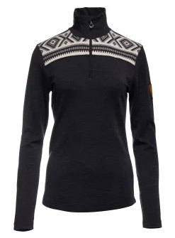 Dale of Norway Next-To-Skin^Cortina Basic Women's Sweater - Superfine Merino Dark Charcoal Offwhite