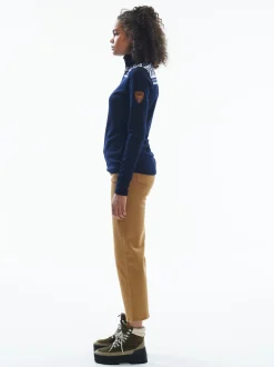 Dale of Norway Next-To-Skin^Cortina Basic Women's Sweater - Superfine Merino Navy Offwhite