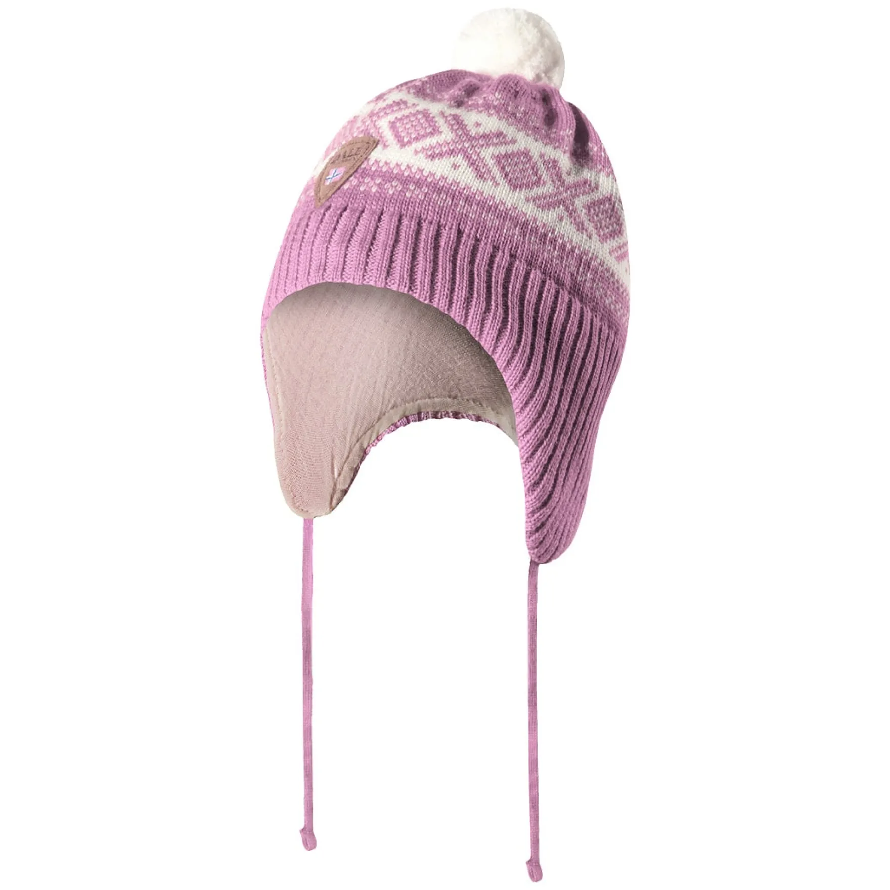 Dale of Norway Hat^Cortina Kids' Hat 2-4 Yrs - Merino Wool Pink Offwhite