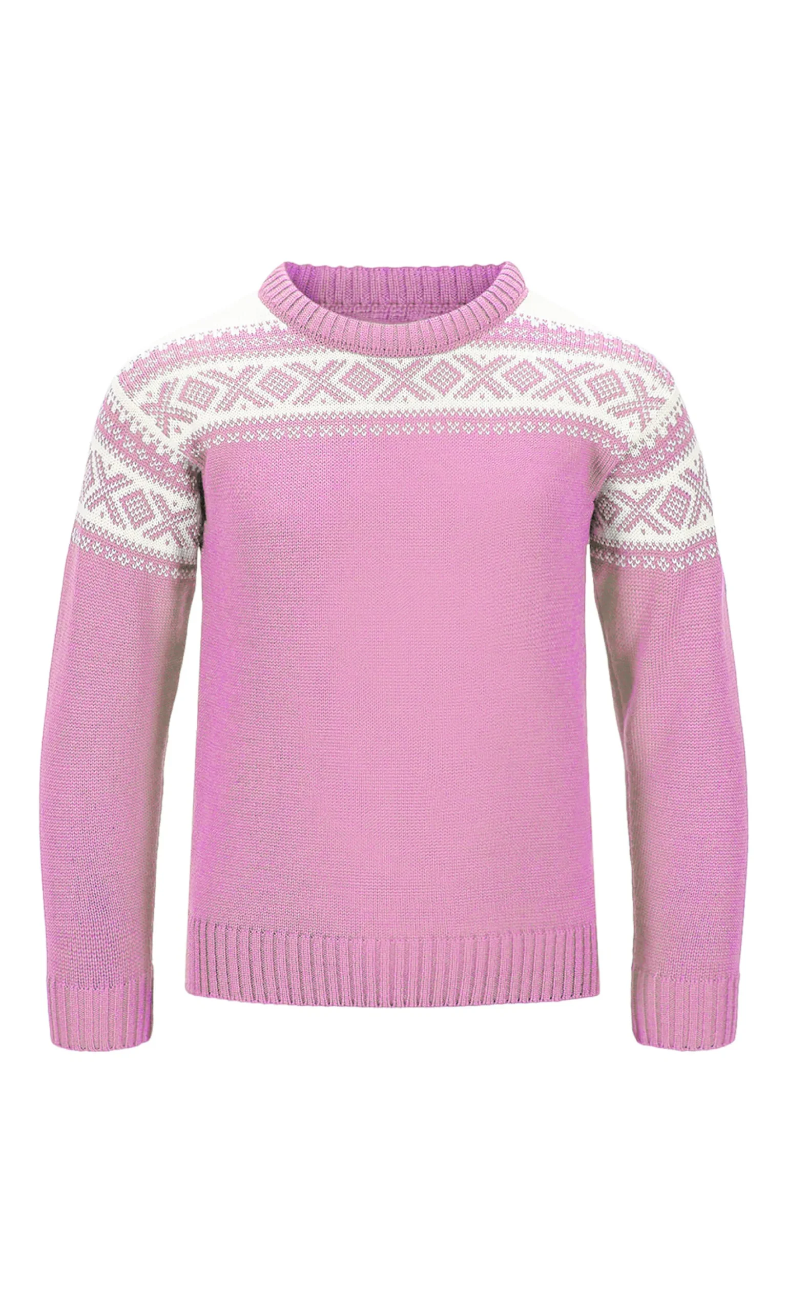 Dale of Norway Sweater^Cortina Kids' Sweater - Merino Wool Pinkcandy Offwhite