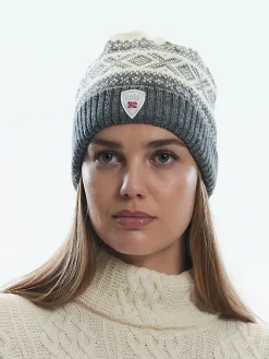 Dale of Norway Hats^Cortina Thin Wool Hat - Norwegian Wool Smoke Offwhite
