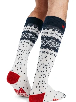 Dale of Norway Socks^Cortina Wool Socks High Offwhite Navy Raspberry