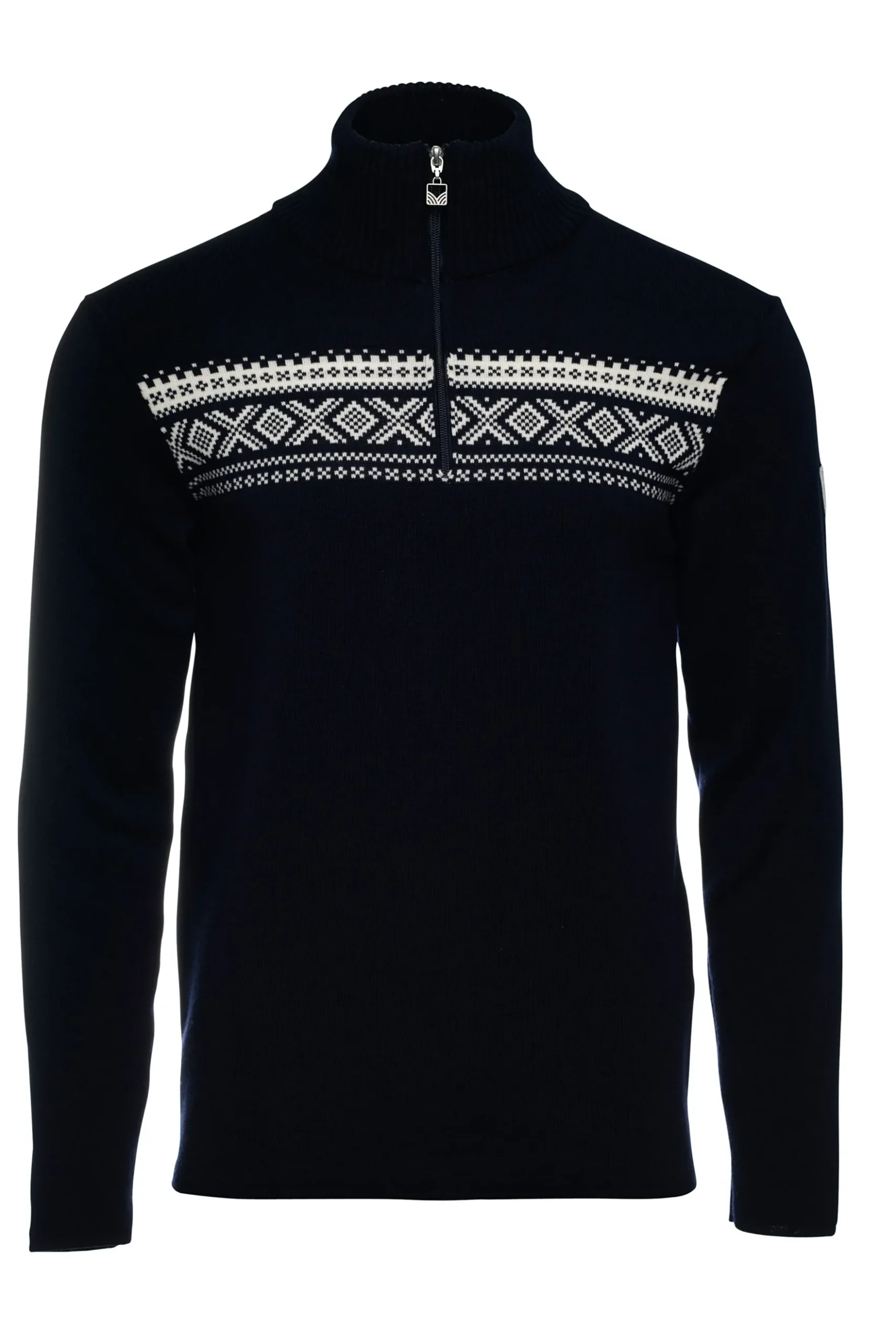 Dale of Norway Half-Zip^Dalestolen Men's Merino Wool Sweater Navy Offwhite
