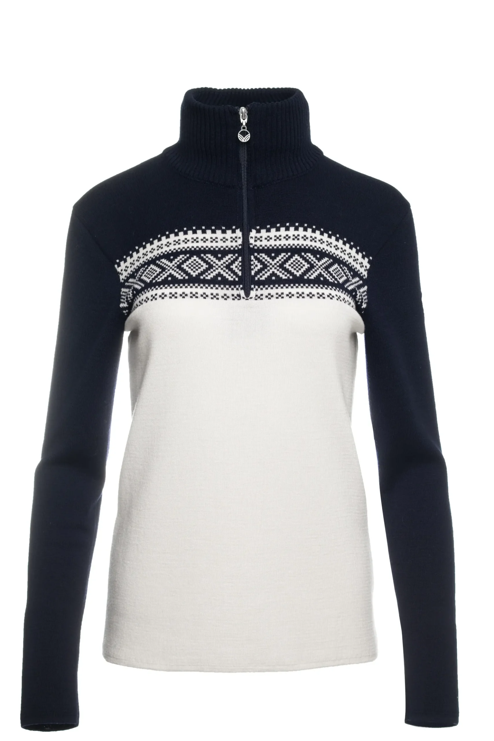 Dale of Norway Half-Zip^Dalestolen Women's Merino Wool Sweater Marine