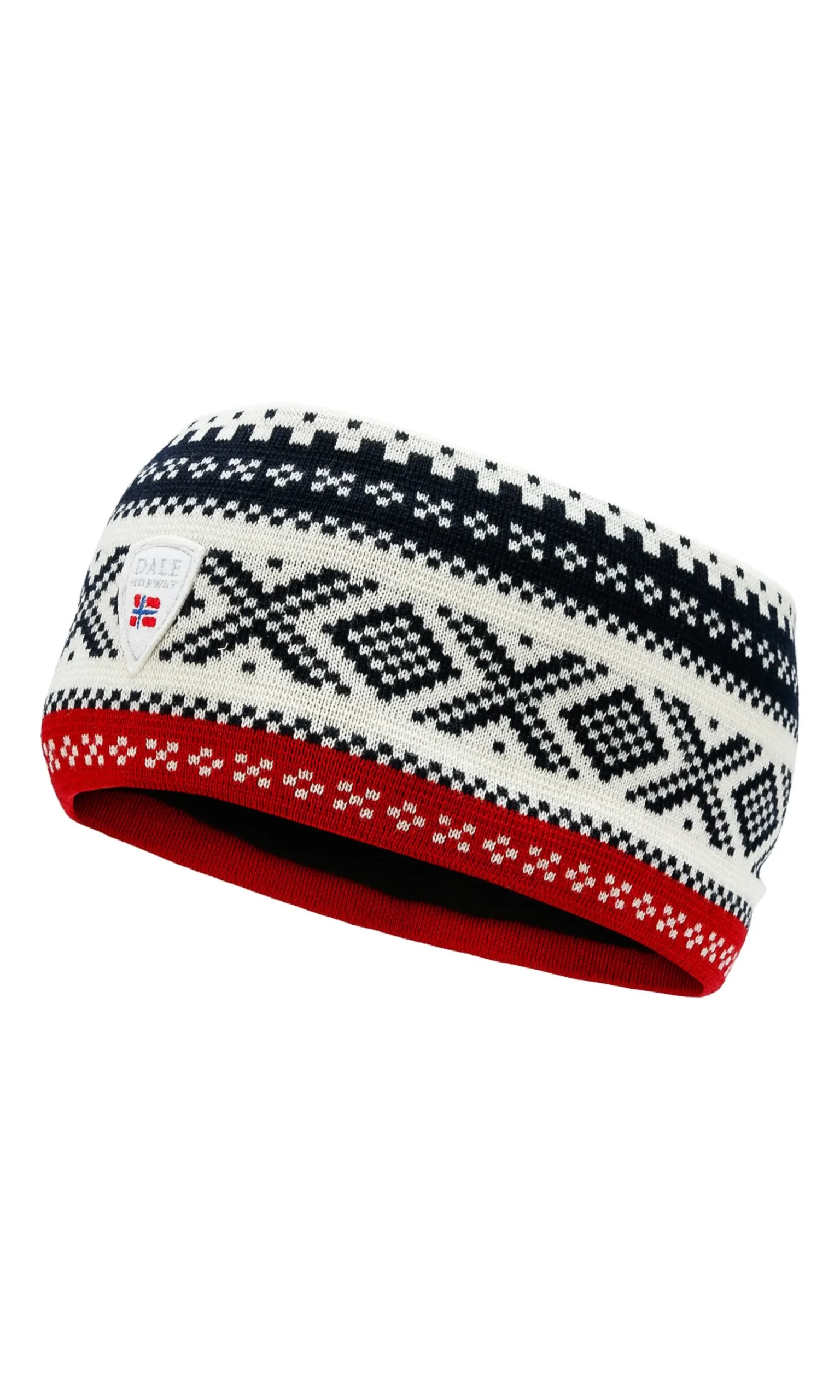 Dale of Norway Headbands^Dystingen Unisex Merino Wool Headband Navy Offwhite Raspberry