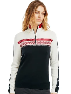 Dale of Norway Half-Zip^Dystingen Women's Merino Wool Sweater Black