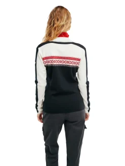 Dale of Norway Half-Zip^Dystingen Women's Merino Wool Sweater Black