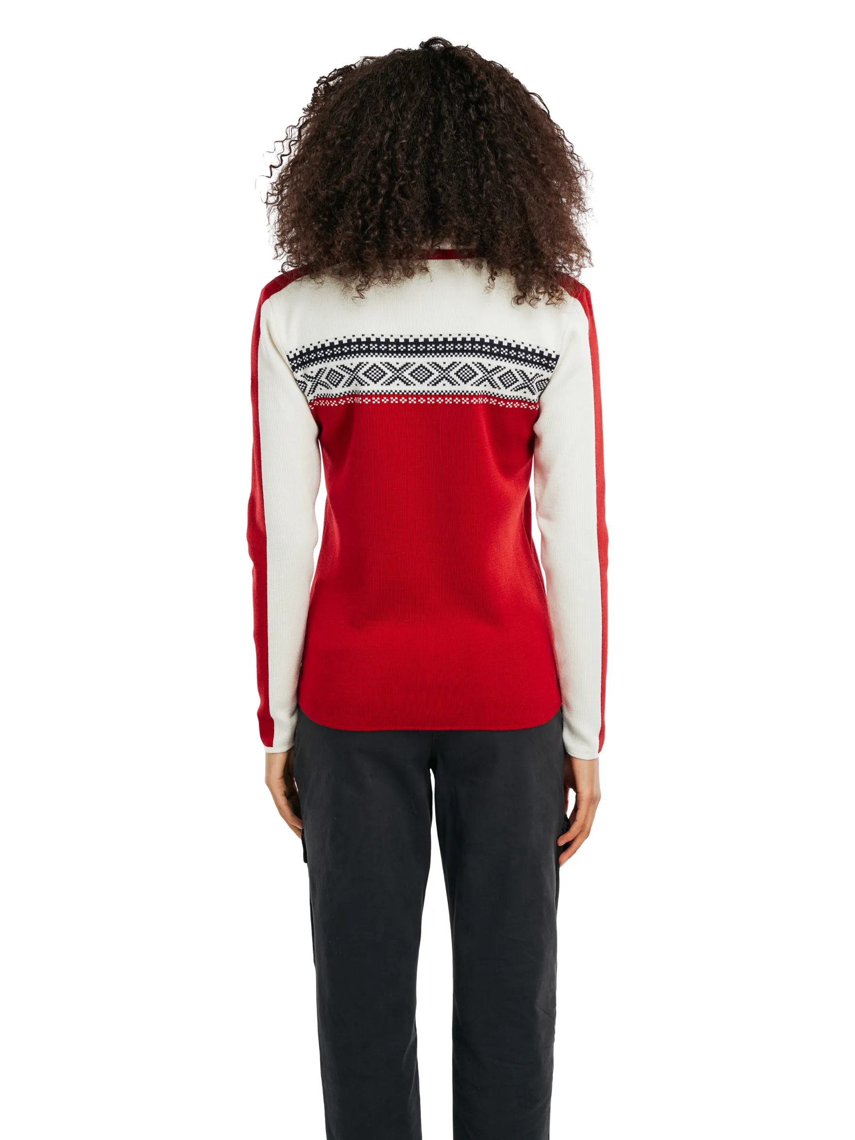 Dale of Norway Half-Zip^Dystingen Women's Merino Wool Sweater Raspberry