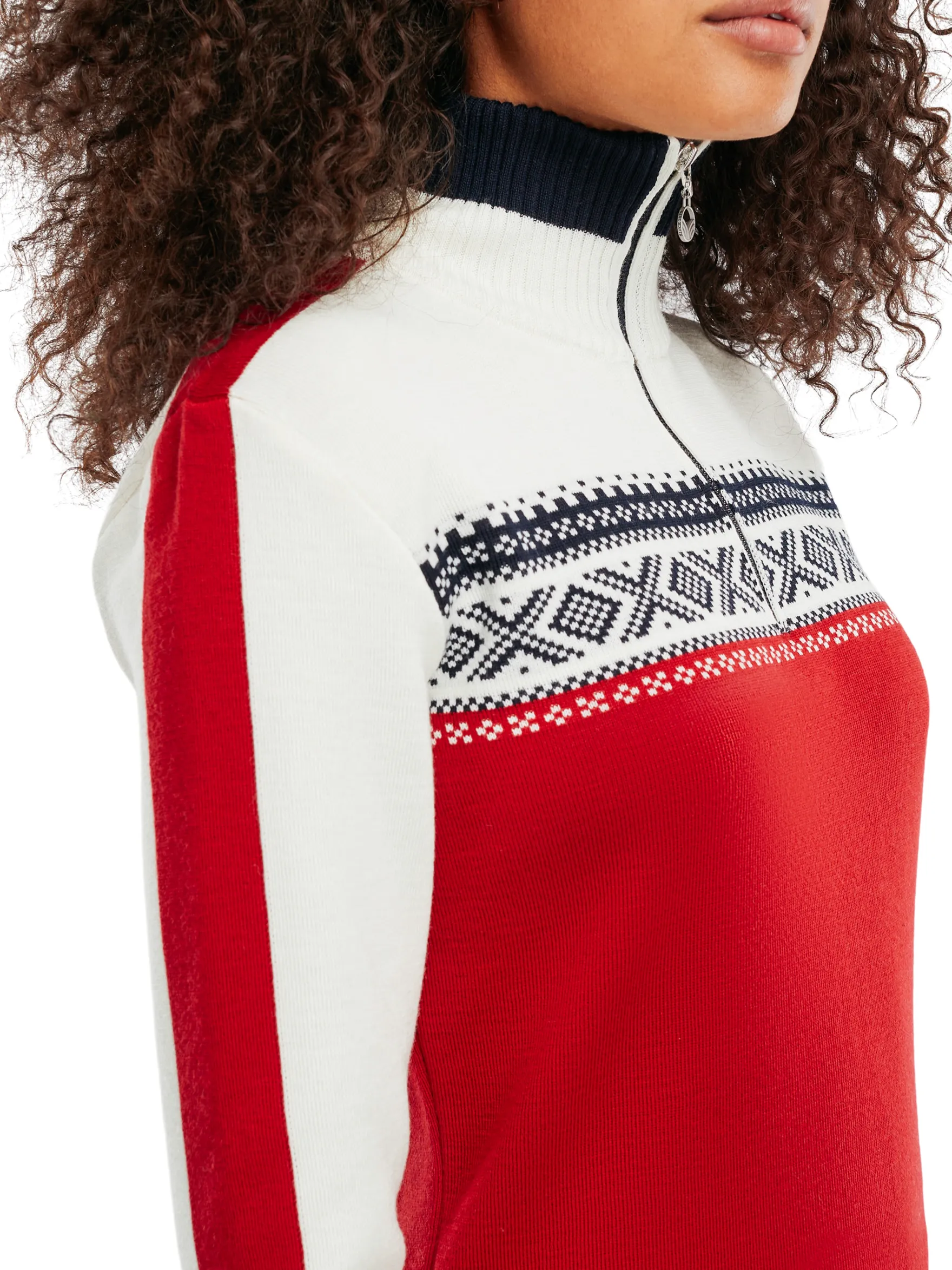 Dale of Norway Half-Zip^Dystingen Women's Merino Wool Sweater Raspberry