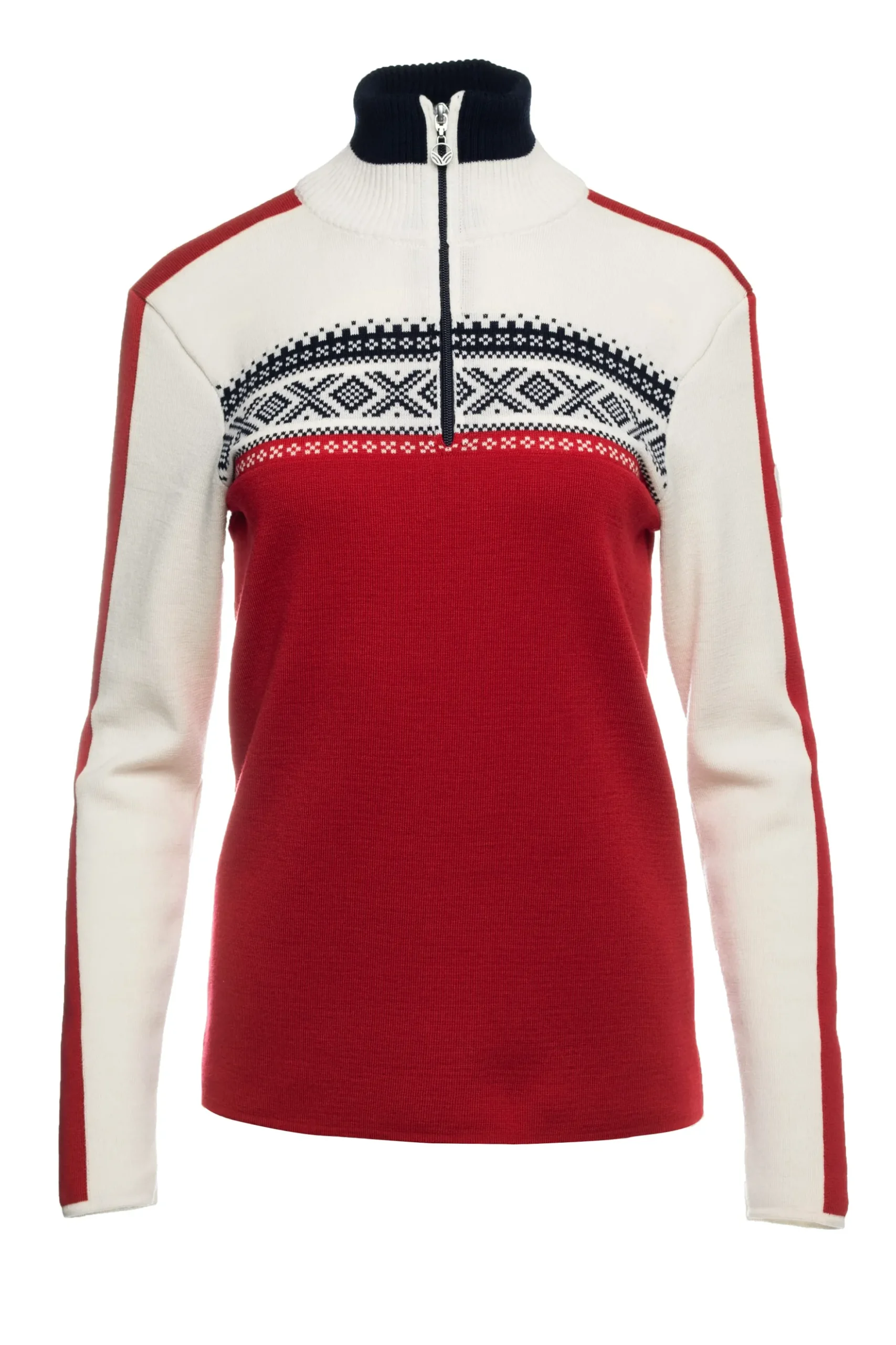 Dale of Norway Half-Zip^Dystingen Women's Merino Wool Sweater Raspberry