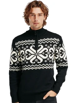 Dale of Norway Half-Zip^Falkeberg Men's Sweater Black Offwhite