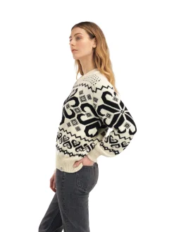 Dale of Norway Round Neck^Falkeberg Women's Sweater Offwhite Black