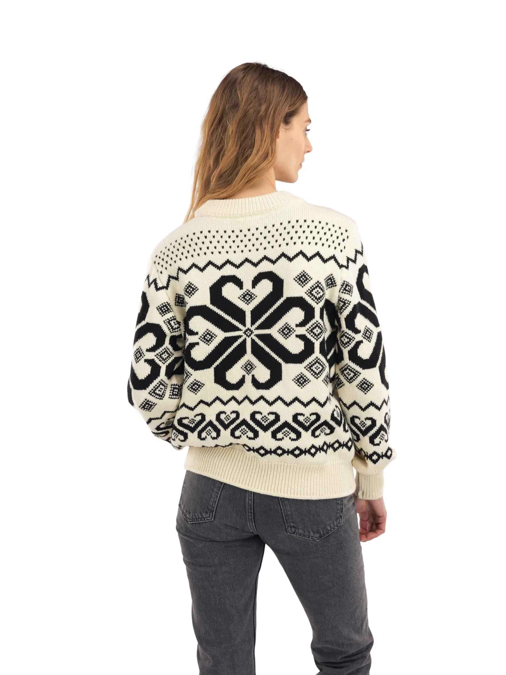 Dale of Norway Round Neck^Falkeberg Women's Sweater Offwhite Black