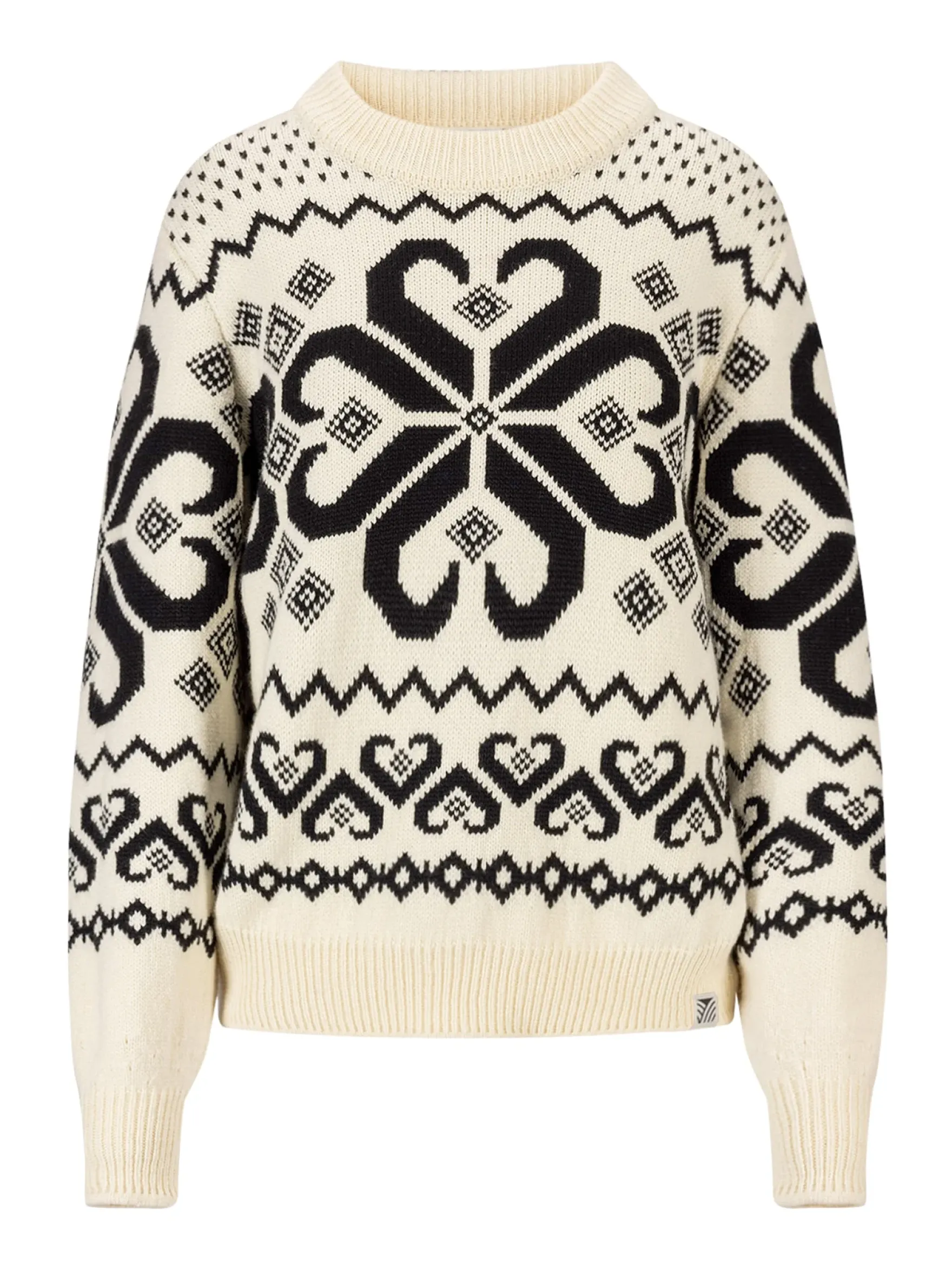 Dale of Norway Round Neck^Falkeberg Women's Sweater Offwhite Black