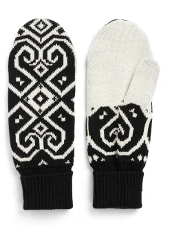Dale of Norway Mittens^Falun Unisex Merino Wool Mittens Black Offwhite