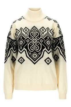 Dale of Norway Turtle-Neck^Falun Women's Sweater - Norwegian Wool Off White Black