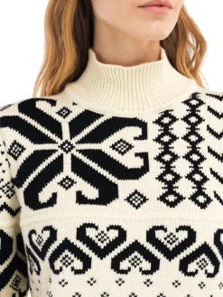 Dale of Norway Turtle-Neck^Fannaraki Women's Sweater Offwhite Black
