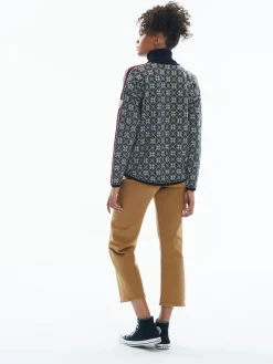 Dale of Norway Turtle-Neck^Firda Women's Sweater - Merino Wool Black Off White