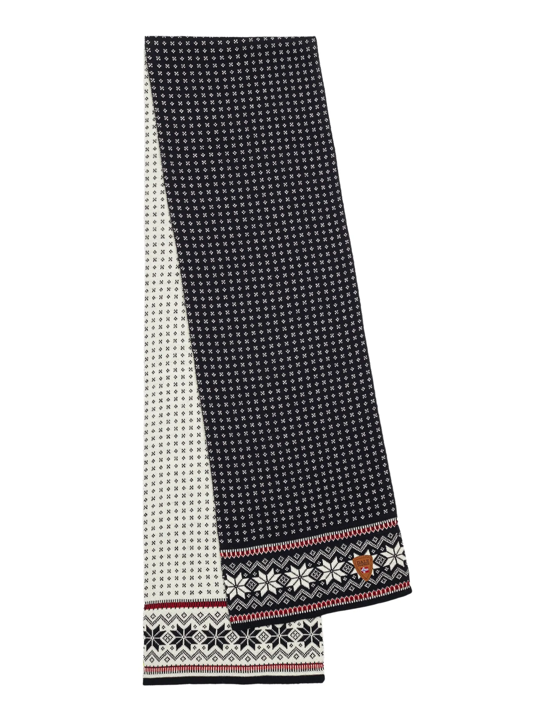 Dale of Norway Scarves^Garmisch Scarf - Merino Wool Navy Red Offwhite