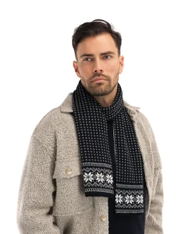 Dale of Norway Scarves^Garmisch Scarf - Merino Wool Black White