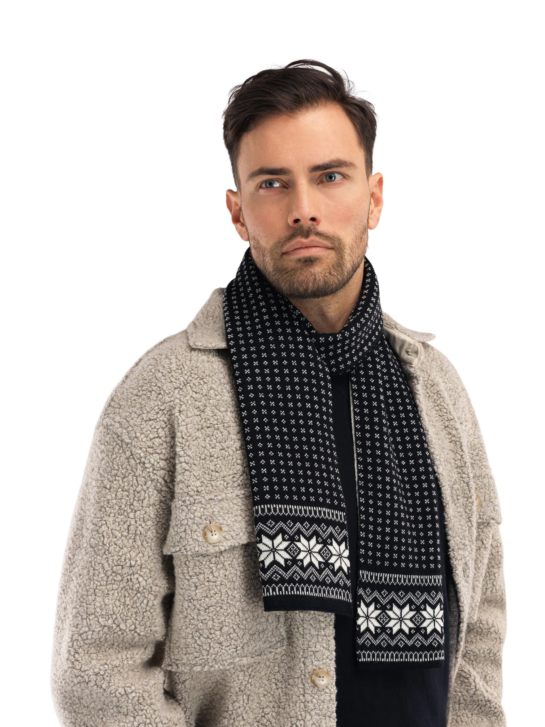Dale of Norway Scarves^Garmisch Scarf - Merino Wool Black White