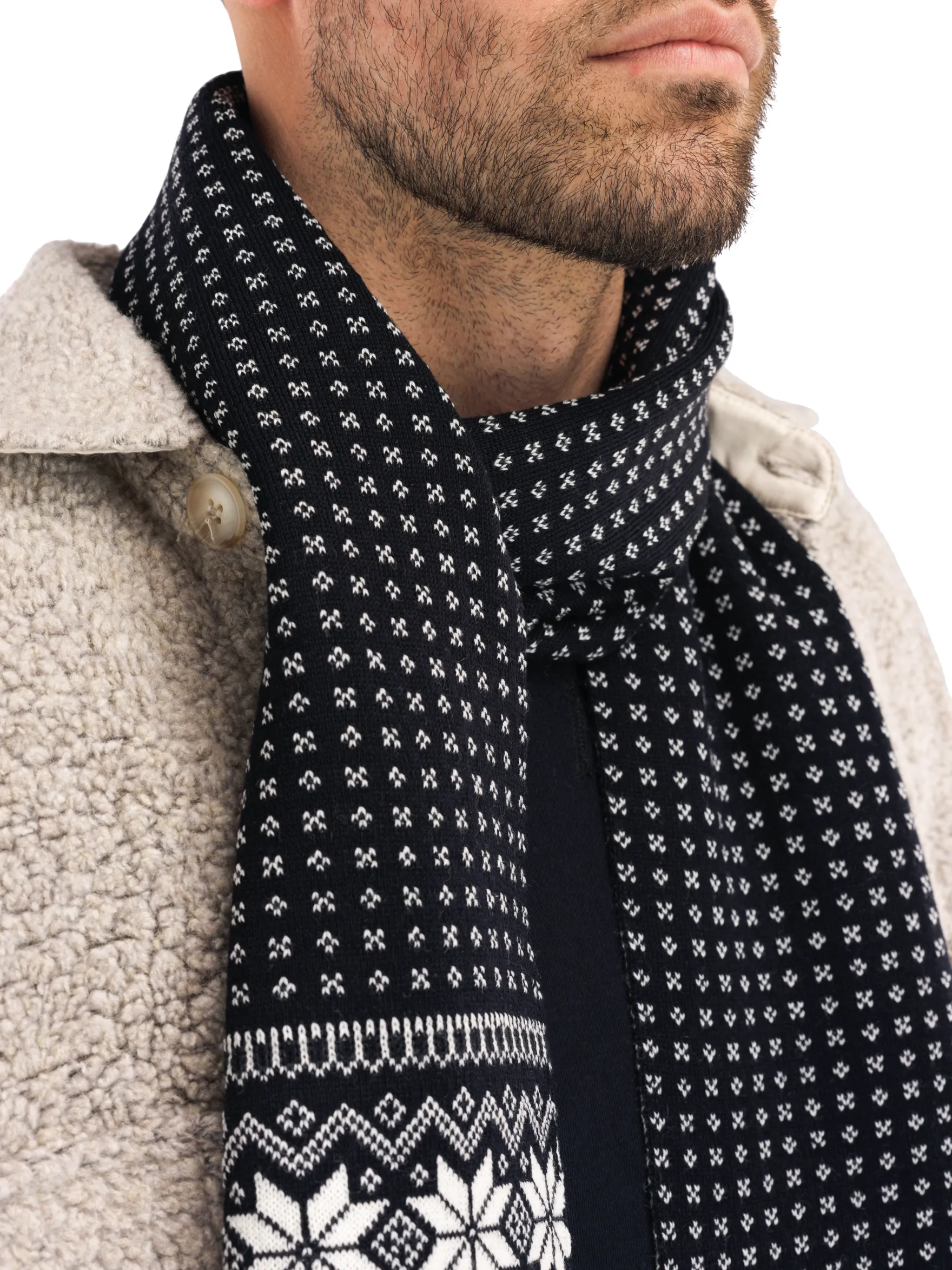 Dale of Norway Scarves^Garmisch Scarf - Merino Wool Black White