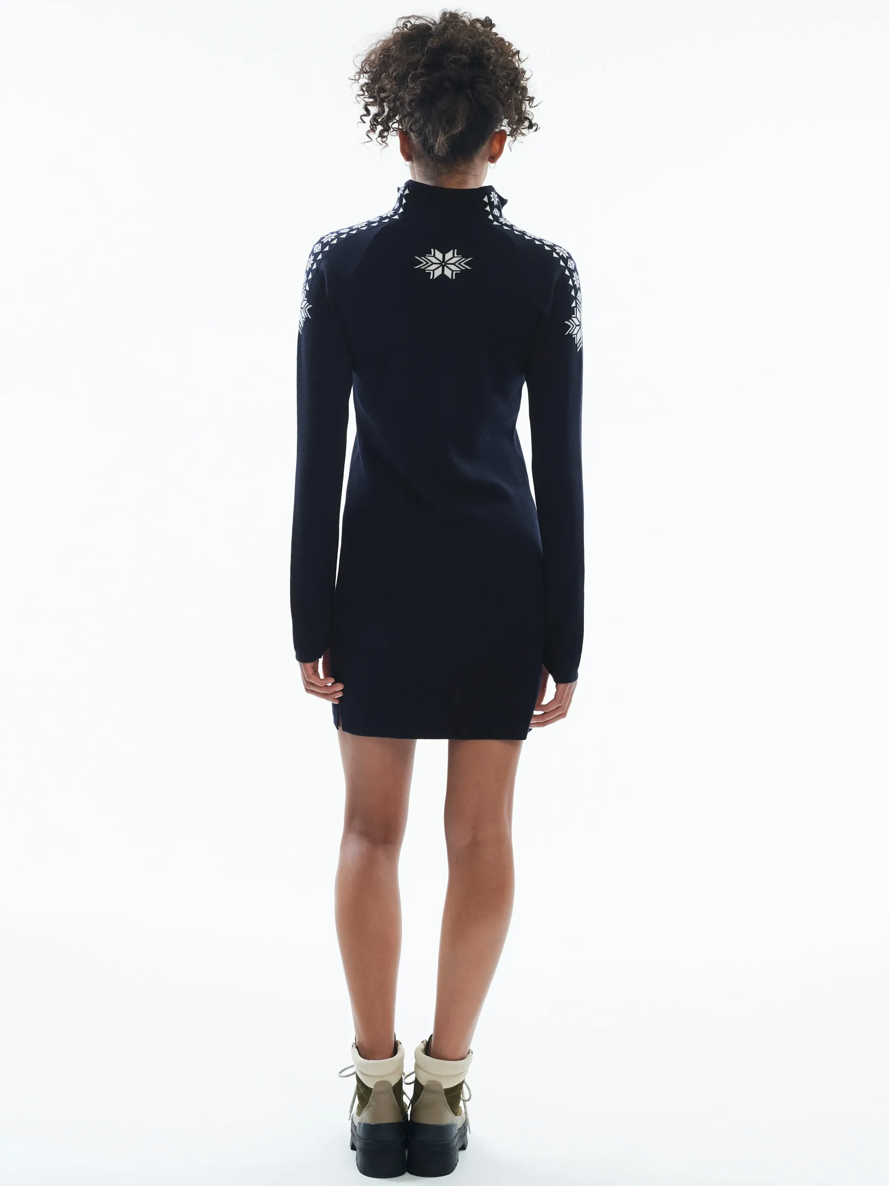 Dale of Norway See All^Geilo Woman's Dress - Merino Wool Black Offwhite