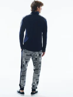 Dale of Norway Next-To-Skin^History Basic Men's Sweater - Superfine Merino Navy Offwhite