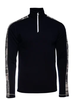 Dale of Norway Next-To-Skin^History Basic Men's Sweater - Superfine Merino Navy Offwhite